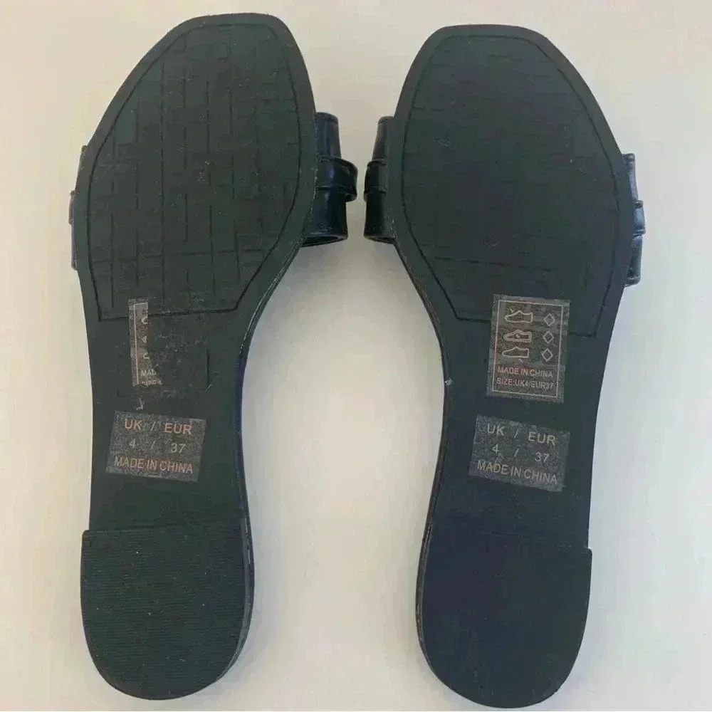 NWOT Black and gold Asos sandals - Size 6 - Picture 3 of 3